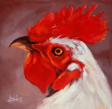 Painting titled "Rooster" by Kim Kibby, Original Artwork