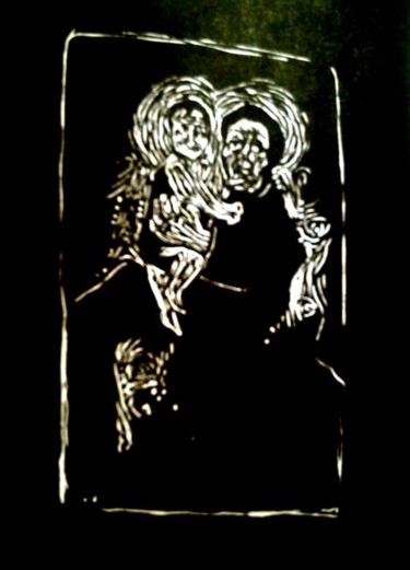 Malerei mit dem Titel "St.Anthony" von Kim Mc Elhinney, Original-Kunstwerk