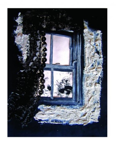 Malerei mit dem Titel "The Back Window" von Kim Mc Elhinney, Original-Kunstwerk
