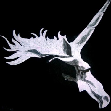 Malerei mit dem Titel "Unicorn" von Kim Mc Elhinney, Original-Kunstwerk