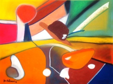 Pintura intitulada "Abstracto I" por Kim Molinero, Obras de arte originais, Óleo