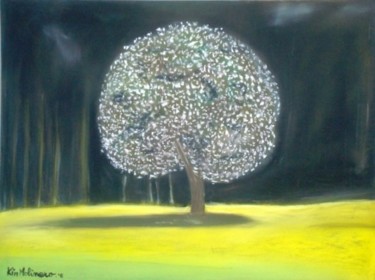Pintura intitulada "Árvore" por Kim Molinero, Obras de arte originais, Óleo