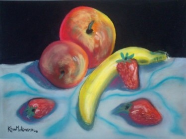 Pintura intitulada "Frutas I" por Kim Molinero, Obras de arte originais, Óleo