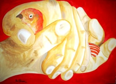 Pintura intitulada "Mãos que Falam VIII…" por Kim Molinero, Obras de arte originais, Óleo