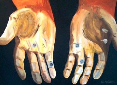 Pintura intitulada "Mãos que Falam XXIV…" por Kim Molinero, Obras de arte originais
