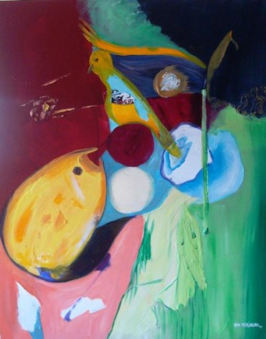 Pintura intitulada "Cria" por Kim Molinero, Obras de arte originais, Óleo