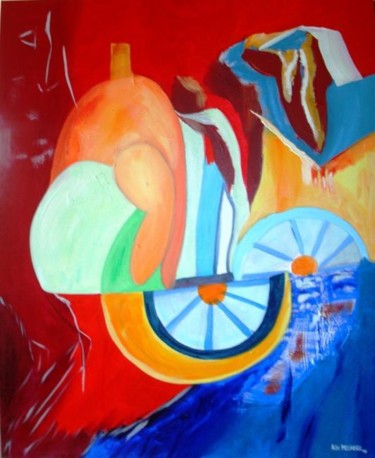 Pintura intitulada "Azenha" por Kim Molinero, Obras de arte originais, Óleo