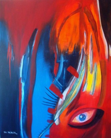 Pintura intitulada "Olho" por Kim Molinero, Obras de arte originais, Óleo