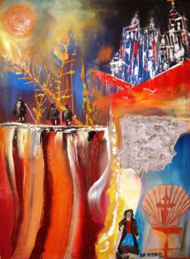 Pintura intitulada "Caminhos de Santiag…" por Kim Molinero, Obras de arte originais, Óleo
