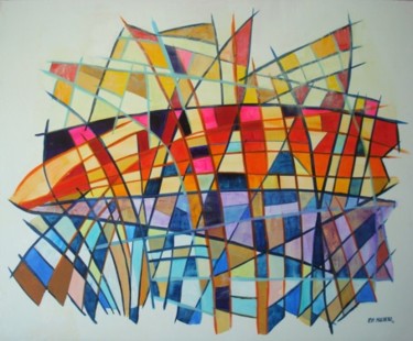 Pintura intitulada "Convergences II - M…" por Kim Molinero, Obras de arte originais, Óleo