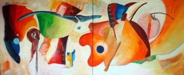 Pintura intitulada "Provocations III_PE…" por Kim Molinero, Obras de arte originais, Óleo