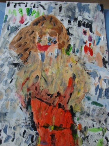 Painting titled "Marion Cotillard" by Kim Nawara, Original Artwork, Other