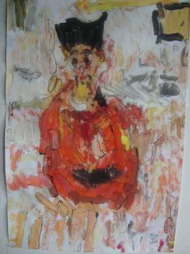 Painting titled "Le Chinois" by Kim Nawara, Original Artwork