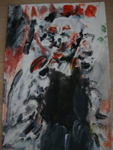 Painting titled "L'Homme fâché" by Kim Nawara, Original Artwork