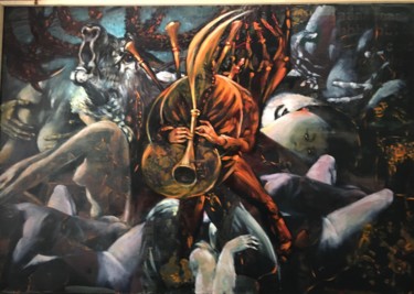 Malarstwo zatytułowany „Ember” autorstwa Gábor Rádóczy Gyarmathy, Oryginalna praca, Olej