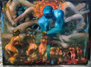 Картина под названием "Phaedra" - Gábor Rádóczy Gyarmathy, Подлинное произведение искусства, Масло