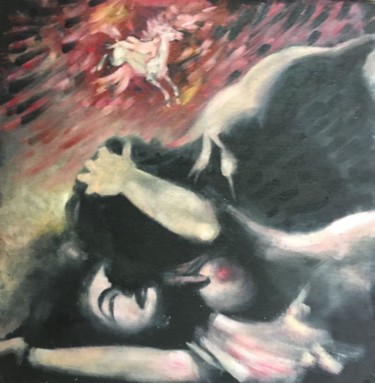 Peinture intitulée "Instinct" par Gábor Rádóczy Gyarmathy, Œuvre d'art originale, Huile