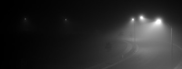 Photography titled "Night Road with Tre…" by Llewellyn Berry, Original Artwork, Digital Photography