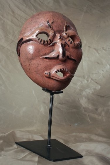 Sculpture intitulée "Masque" par Kinekane Colisane, Œuvre d'art originale