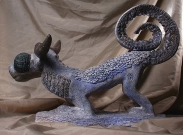 Sculpture intitulée "La bête Ise Hume Ha…" par Kinekane Colisane, Œuvre d'art originale