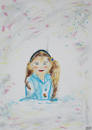 Рисунок под названием "Kinga-5 years old-p…" - Kinga Ogiegło, Подлинное произведение искусства, Пастель