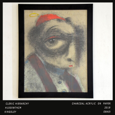 Pittura intitolato "Cleric Hierarchy" da Kingsley Obasi Signature Art Gallery, Opera d'arte originale, Carbone