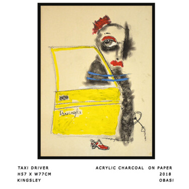 Pittura intitolato "Taxi Driver" da Kingsley Obasi Signature Art Gallery, Opera d'arte originale, Acrilico