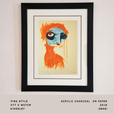 「Pinks Style」というタイトルの絵画 Kingsley Obasi Signature Art Galleryによって, オリジナルのアートワーク, アクリル