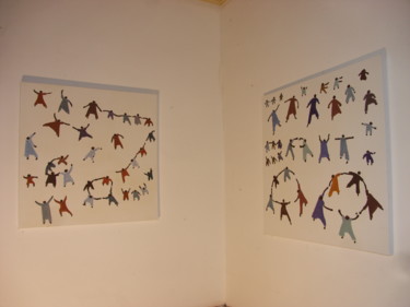 Peinture intitulée "en mouvement 1 et 2" par Jennifer Apaloo Kingslove, Œuvre d'art originale
