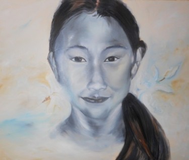 Peinture intitulée "portrait" par Kinhda Nguyen, Œuvre d'art originale