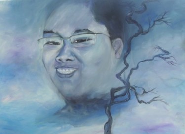 Peinture intitulée "portrait" par Kinhda Nguyen, Œuvre d'art originale