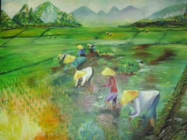 Peinture intitulée "savez- vous  plante…" par Kinhda Nguyen, Œuvre d'art originale