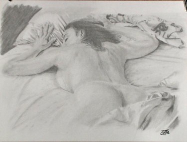 Peinture intitulée "Endormie" par Patrick Dekint, Œuvre d'art originale