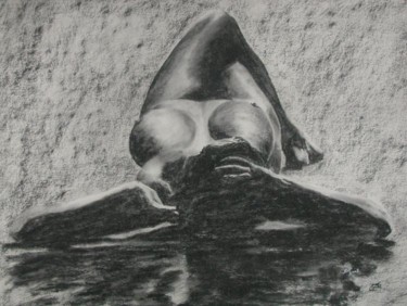 Peinture intitulée "nue couhée" par Patrick Dekint, Œuvre d'art originale