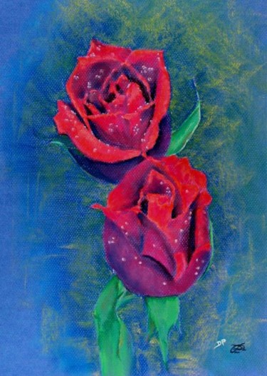 Peinture intitulée "Rose rouge" par Patrick Dekint, Œuvre d'art originale