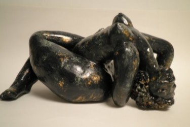 Sculpture titled "8  JE SUIS SOUPLE..…" by Annick Chesneau, Original Artwork, Terra cotta