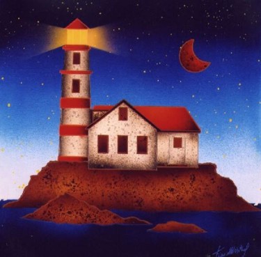 Painting titled "Il Piccolo Faro" by Kino Mistral, Original Artwork