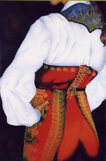 Painting titled "Matadora" by Kino Mistral, Original Artwork