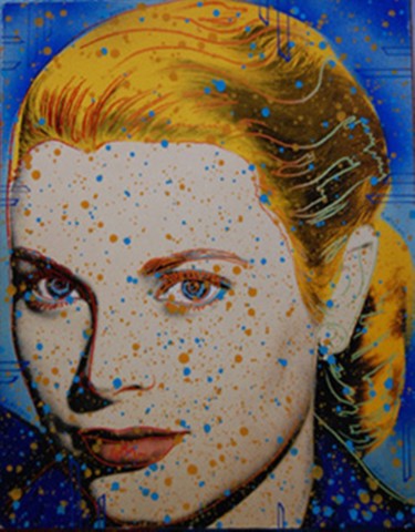 Printmaking titled "Grace Kelly - Omagg…" by Kino Mistral, Original Artwork, Lithography