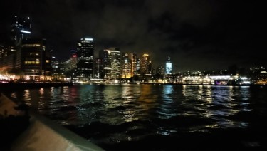 Photographie intitulée "Sydney by night" par Christine Pons, Œuvre d'art originale, Photographie numérique