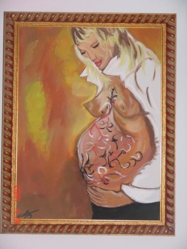 Painting titled "the miracle of life" by Christine Pons, Original Artwork