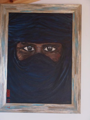 Painting titled "l homme bleu" by Christine Pons, Original Artwork