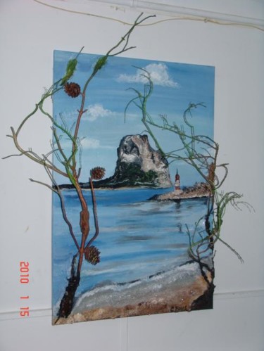 Painting titled "el penon" by Christine Pons, Original Artwork, Acrylic