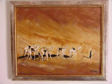 Painting titled "desert" by Christine Pons, Original Artwork