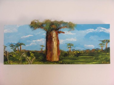 Peinture intitulée "baobab" par Christine Pons, Œuvre d'art originale, Acrylique