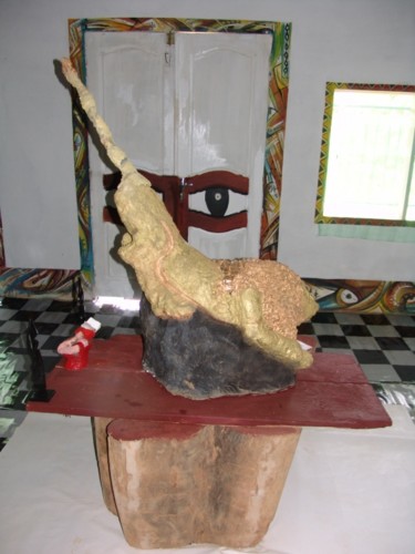 Sculpture titled "LE LION DU Cameroun" by Christine Pons, Original Artwork, Other