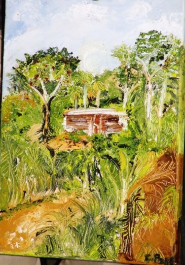 Painting titled "ebang minala" by Christine Pons, Original Artwork, Oil