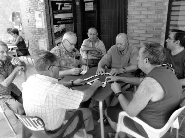 Photographie intitulée "les joueurs de domi…" par Christine Pons, Œuvre d'art originale