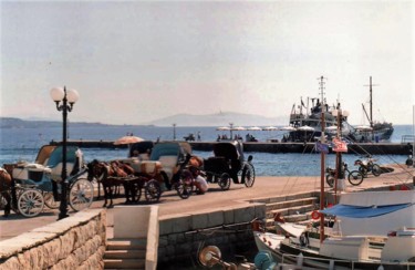 Photography titled "Calèches à Spetses" by Christine Pons, Original Artwork