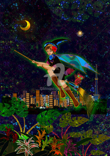 Digital Arts με τίτλο "Al Cielo estrellado…" από Kio, Αυθεντικά έργα τέχνης